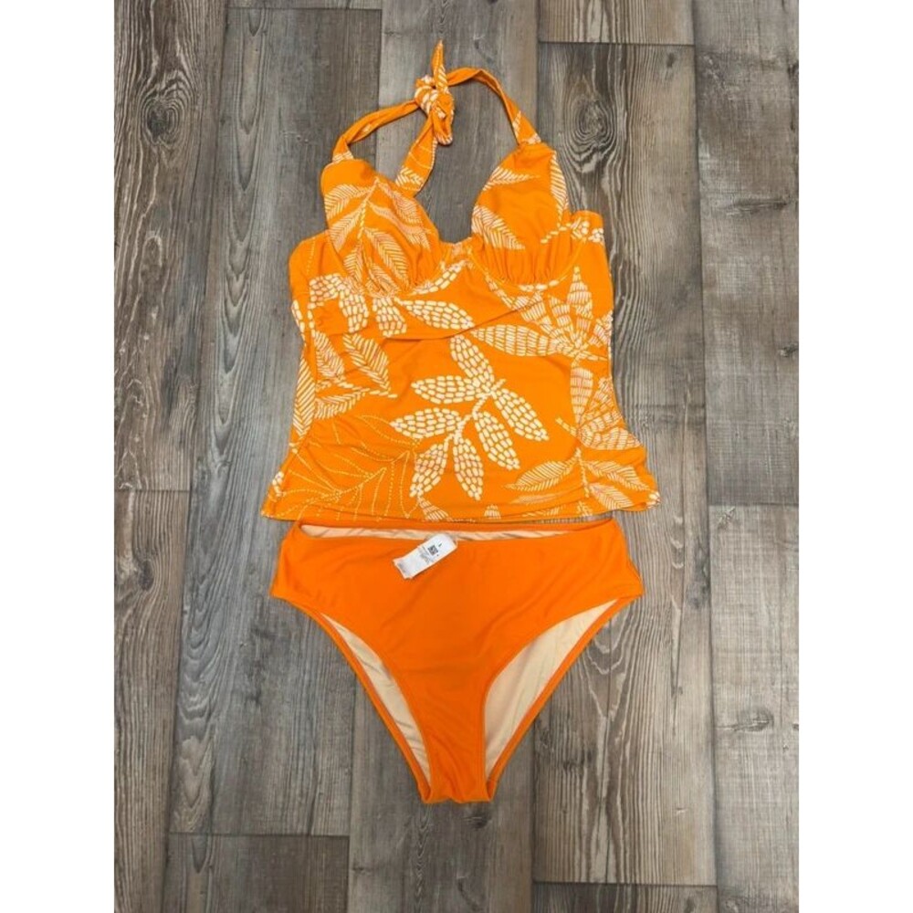 Two piece swimsuit with underwear bra top